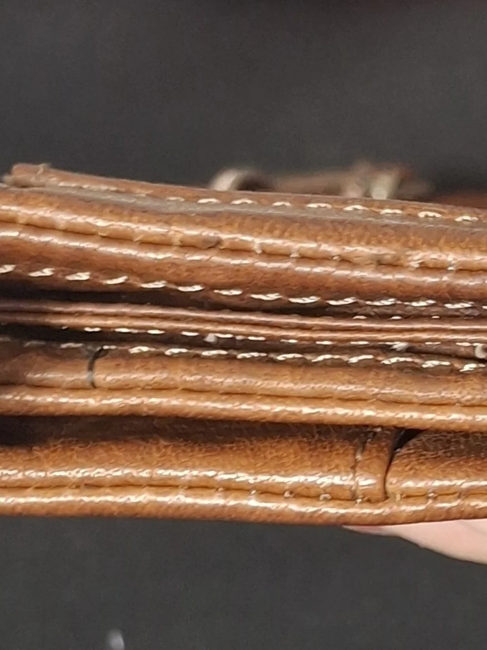 Wild West Leather Fold-Over Clutch Wallet - Brown